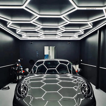 Lampe Hexagon premium avec 14 grilles, 240 x 480 cm.